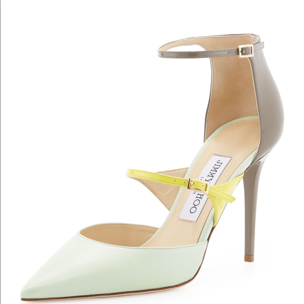 Jimmy Choo Typhoon Colorblock Mary Jane Pump, Lime